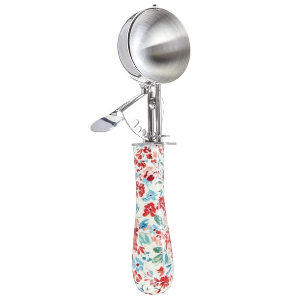 Traditional Spring Action & Rotating Kitchen Craft Metal Ice Cream Scoop
